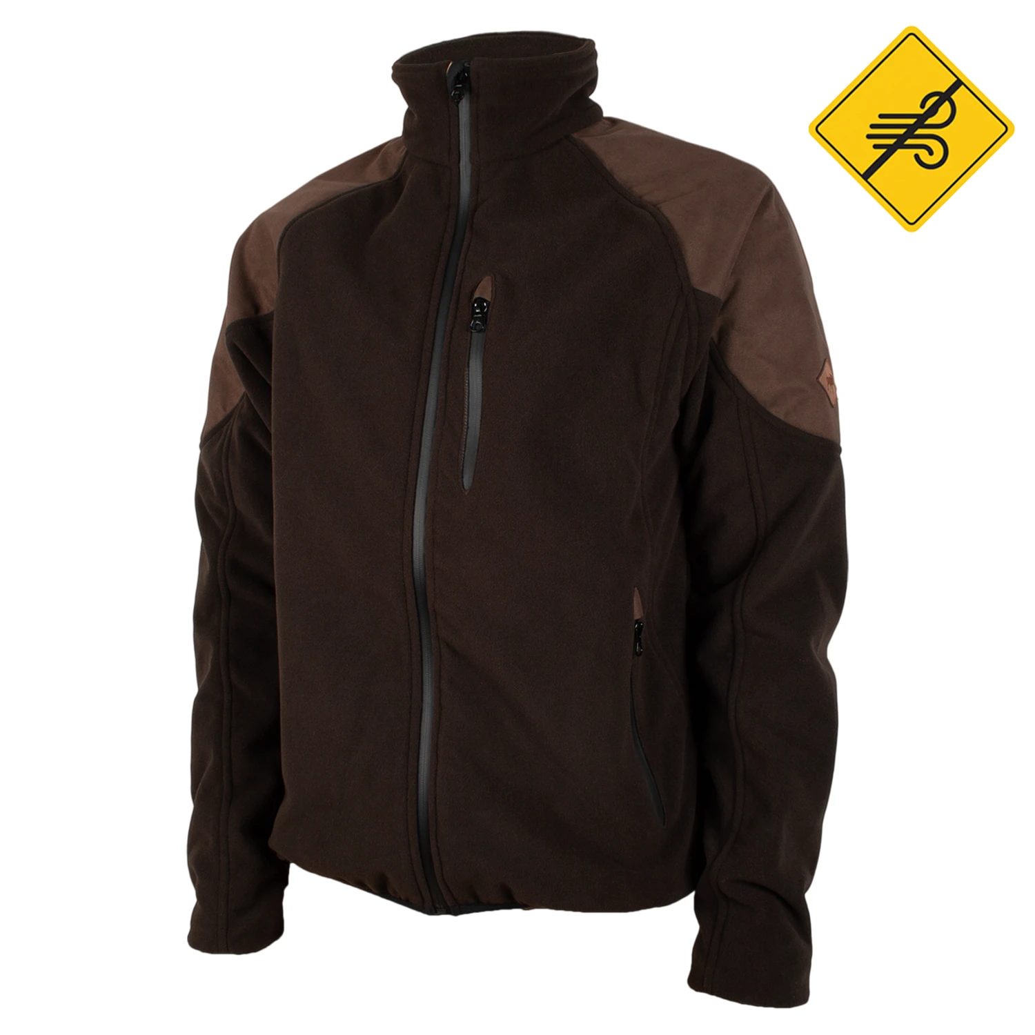 Szélálló barna polár dzseki